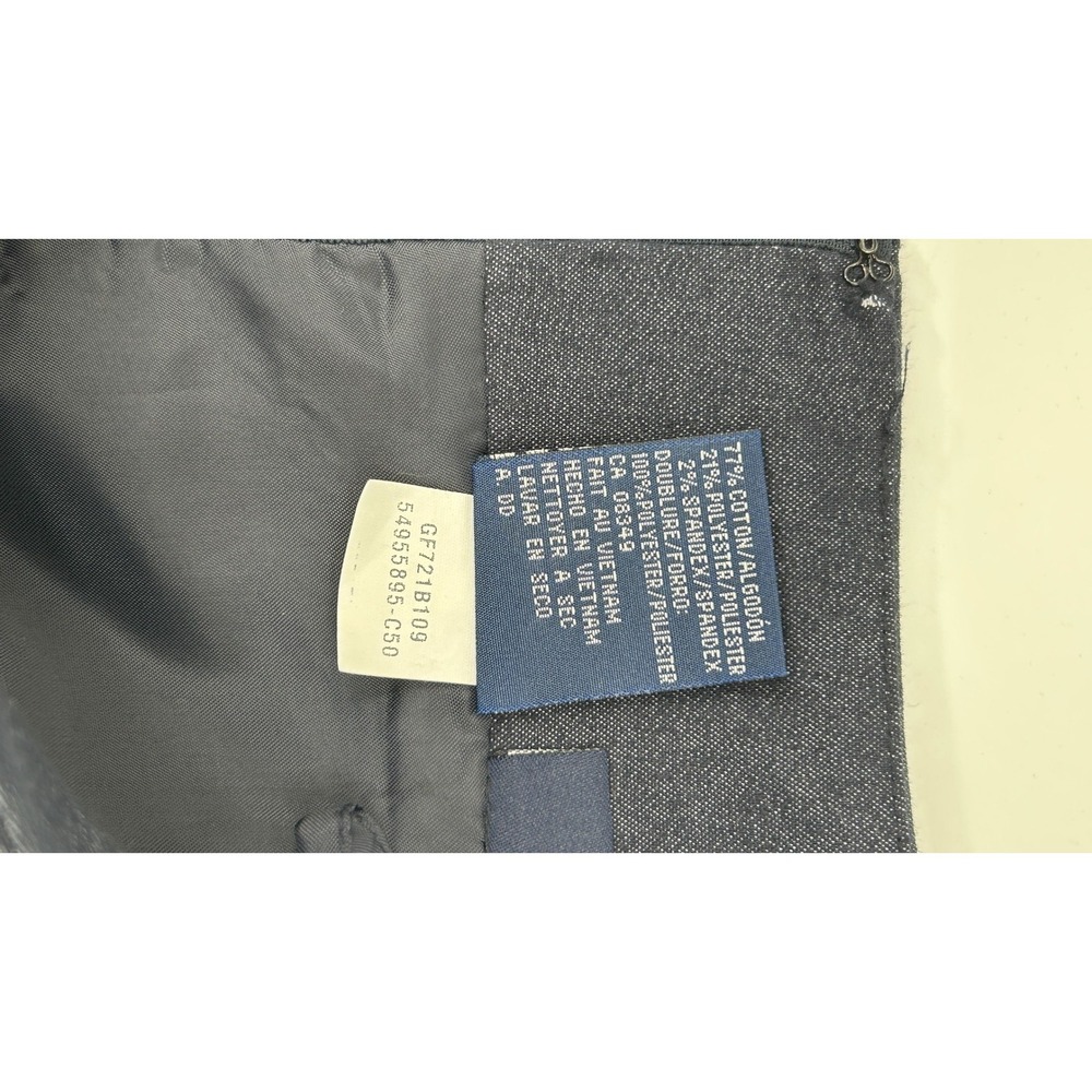Evan-Picone Denim Look Pencil Skirt Career Office Midi Stretch Size 8 Minimalist - Picture 7 of 9